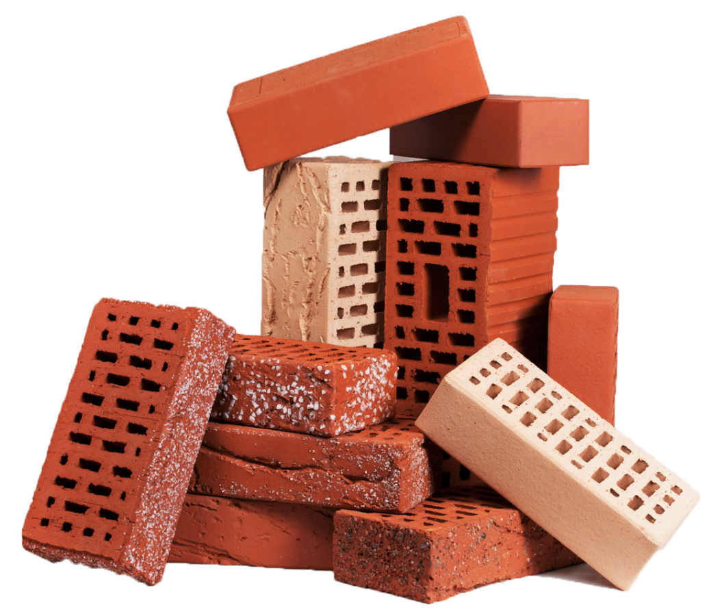 Кирпич пустотелый лицевой красный тёмный флэшинг 1NF гладкий